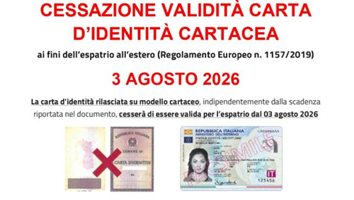 Carte di identità cartacee AVVISO SCADENZA